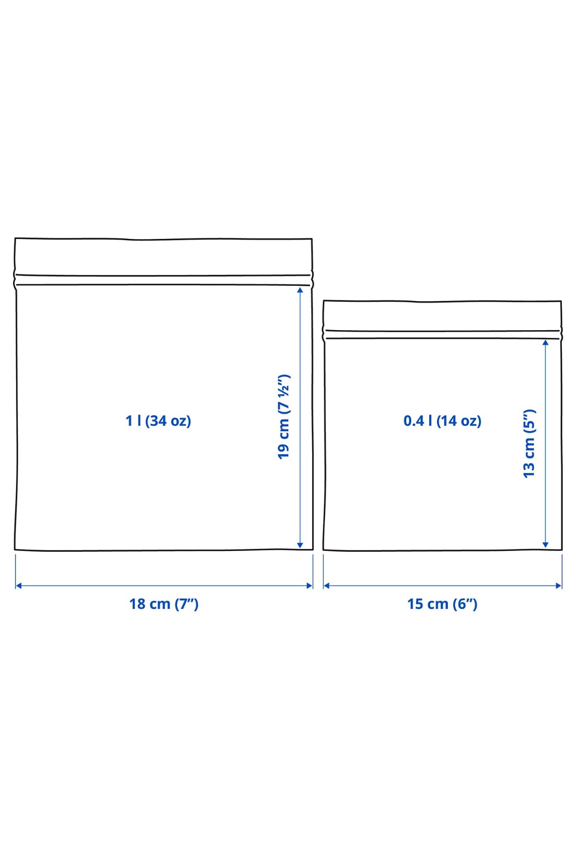 Resealable bag 1/0.4L, black yellow, 60