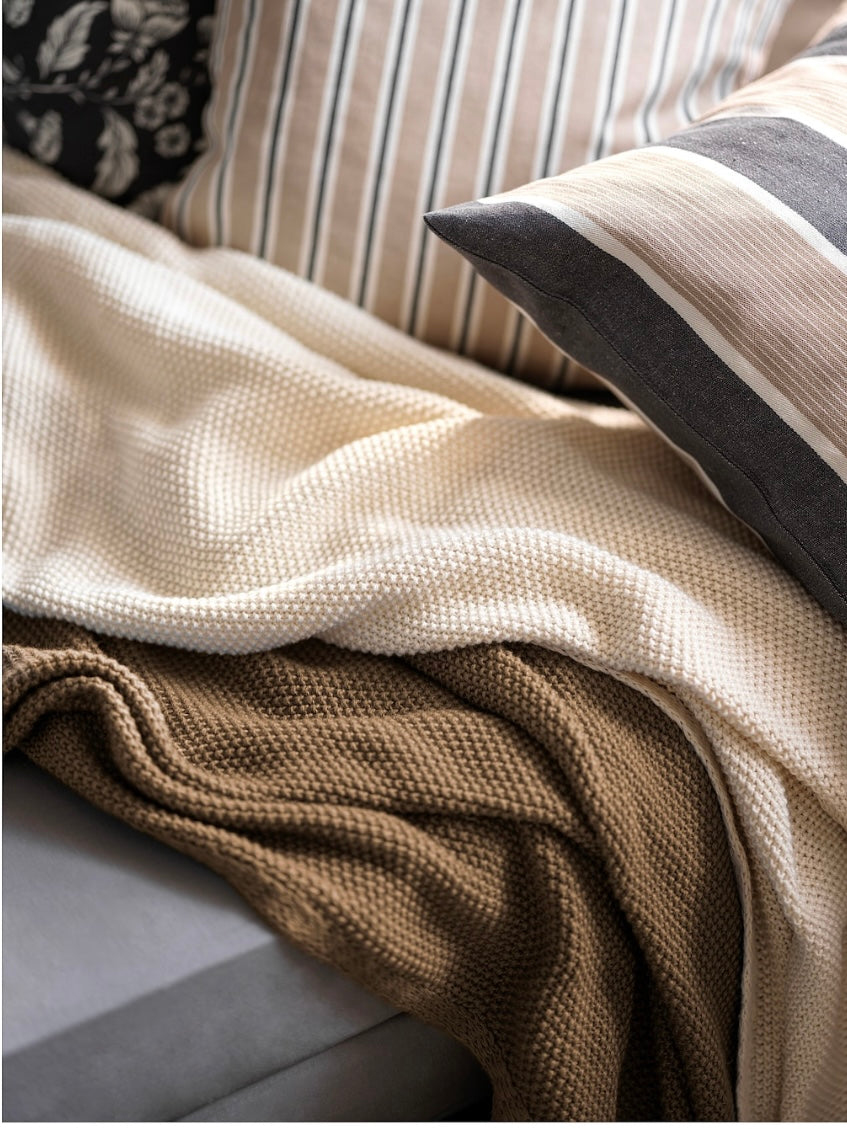 Brown throw blanket