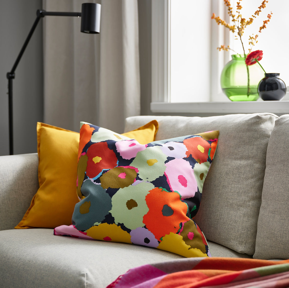 floral cushion cover