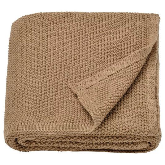 Brown throw blanket